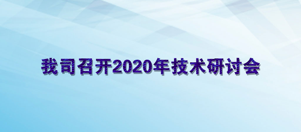 我司召開2020年技術研討會